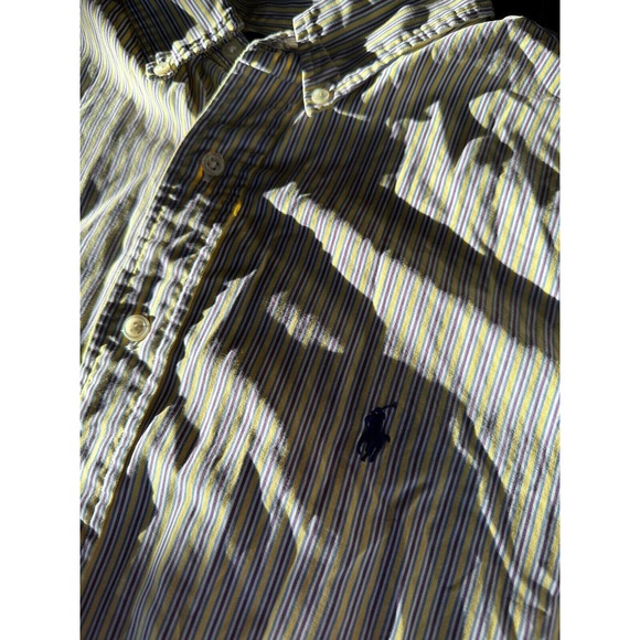 Ralph Lauren Blake XXL Long Sleeve Button Down Shirt Purple Blue Yellow Striped - Picture 2 of 6